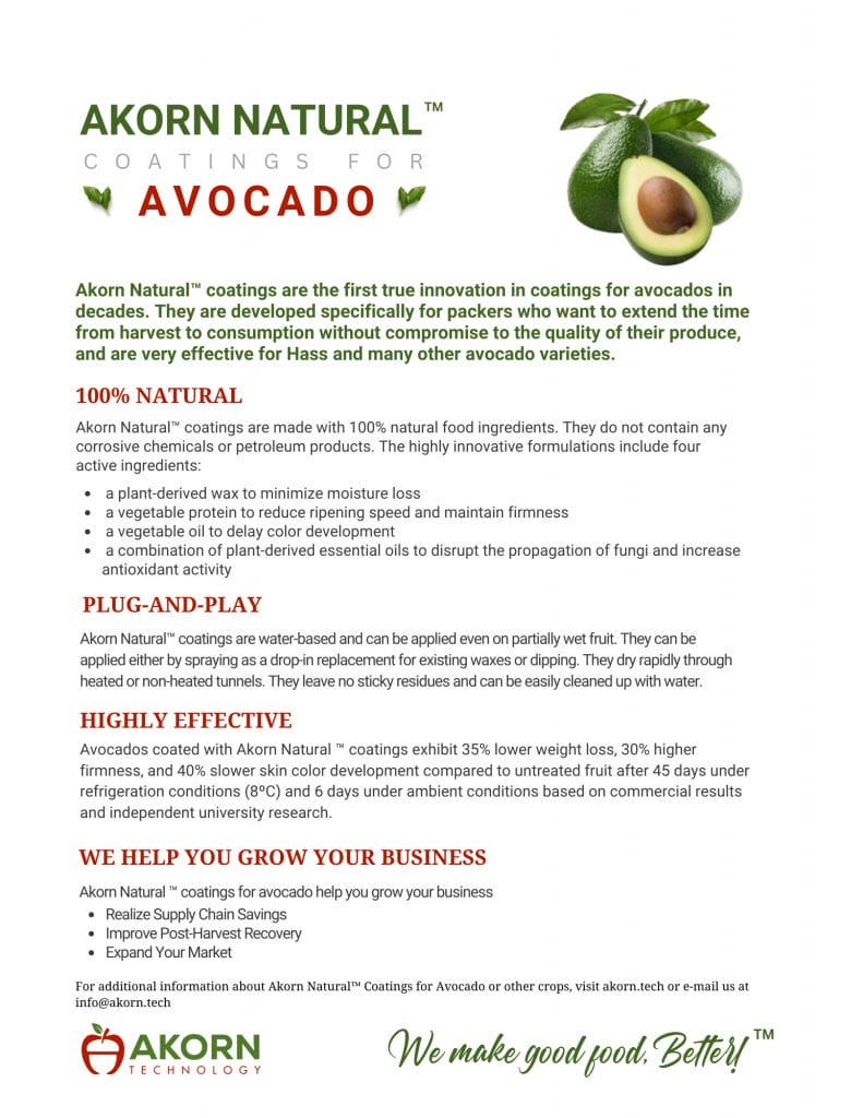 Avocado Spec Sheet