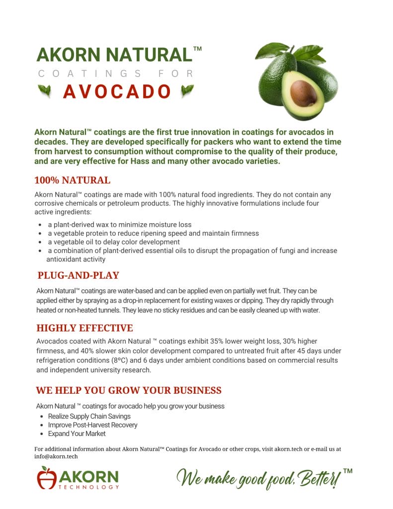 Avocado-Datenblatt